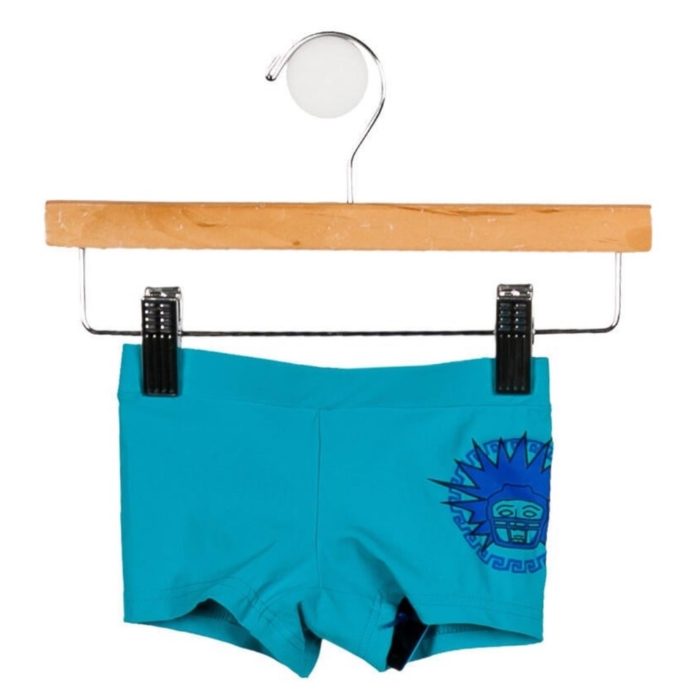 Infant boys' blue Young Versace swim bottoms